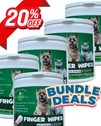 My Turf - Premium Finger Wipes for Pet Ears, Teeth and Paws for Dogs & Cats (50 pcs)